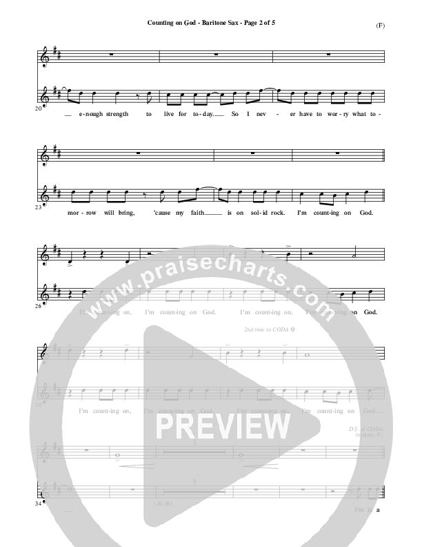 Counting on God Bari Sax (Jared Anderson)