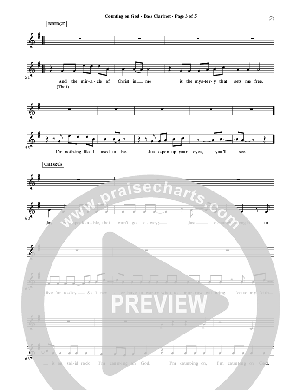 Counting on God Bass Clarinet (Jared Anderson)