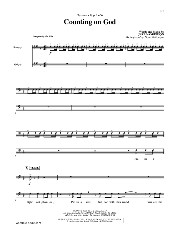 Counting on God Bassoon (Jared Anderson)