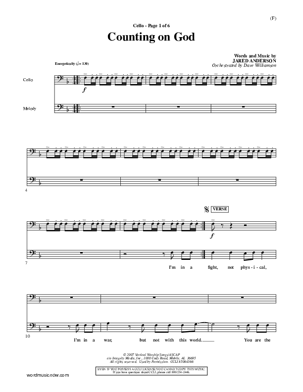 Counting on God Cello (Jared Anderson)