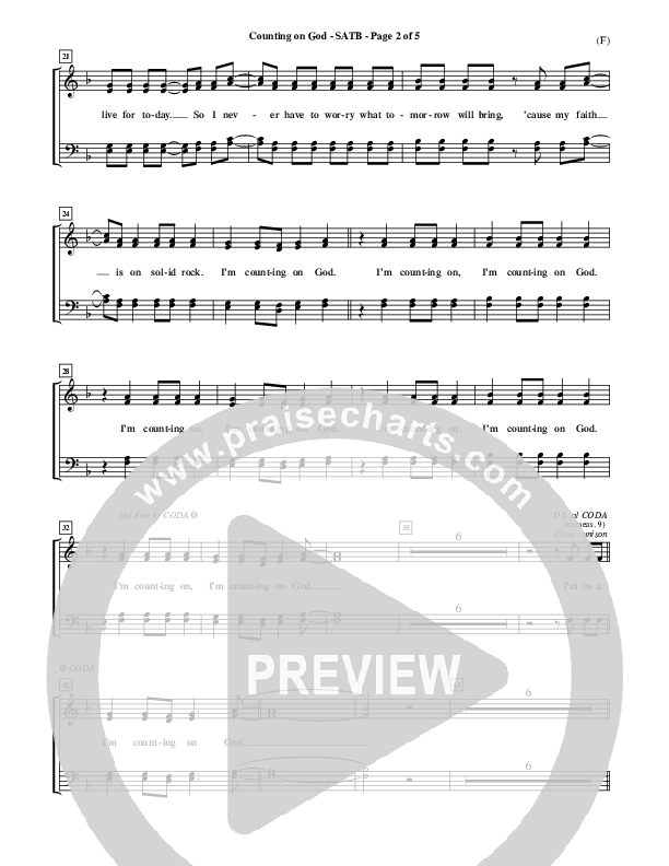 Counting on God Choir Sheet (SATB) (Jared Anderson)