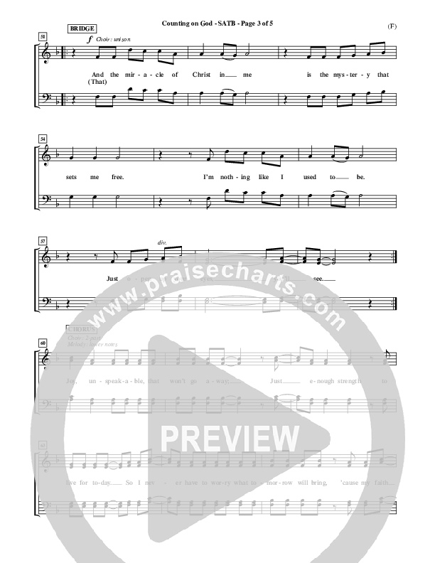 Counting on God Choir Sheet (SATB) (Jared Anderson)