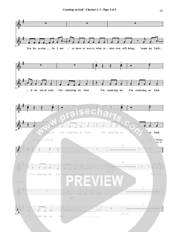 Counting on God Clarinet 1/2 (Jared Anderson)