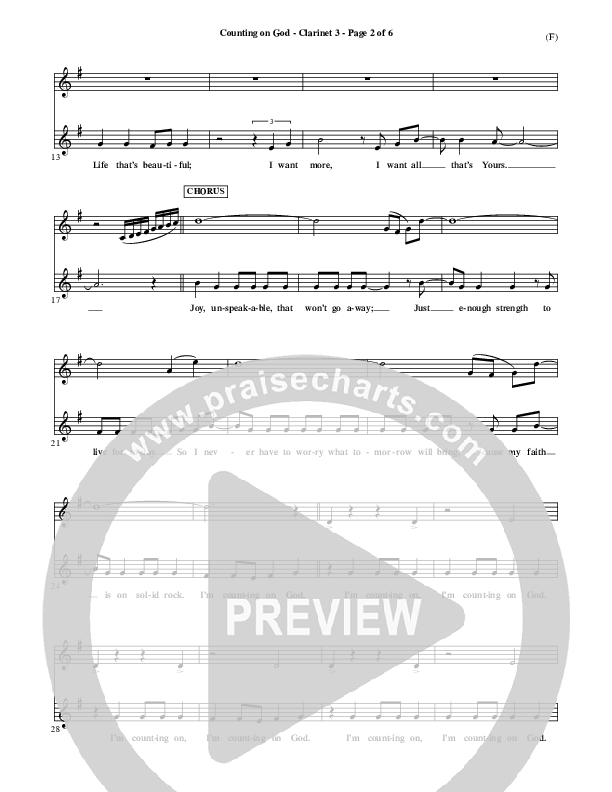 Counting on God Clarinet 3 (Jared Anderson)