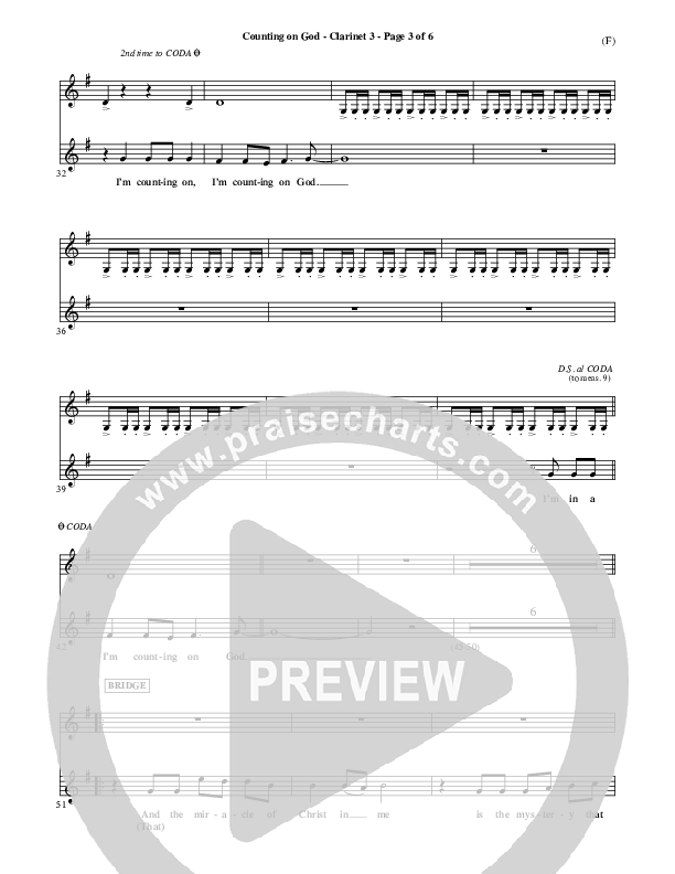 Counting on God Clarinet 3 (Jared Anderson)