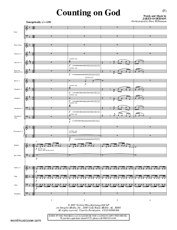 Counting on God Conductor's Score (Jared Anderson)