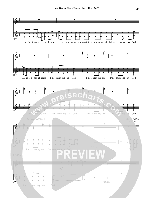 Counting on God Flute/Oboe (Jared Anderson)