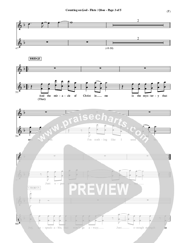 Counting on God Flute/Oboe (Jared Anderson)