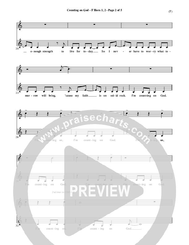 Counting on God French Horn 1/2 (Jared Anderson)