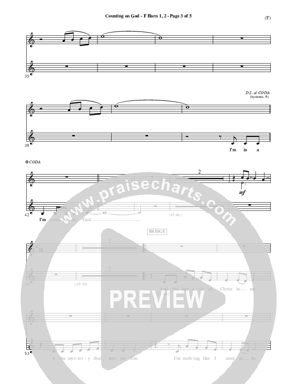 Counting on God French Horn 1/2 (Jared Anderson)