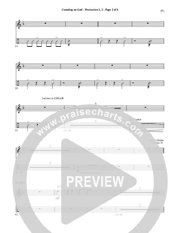 Counting on God Percussion 1/2 (Jared Anderson)