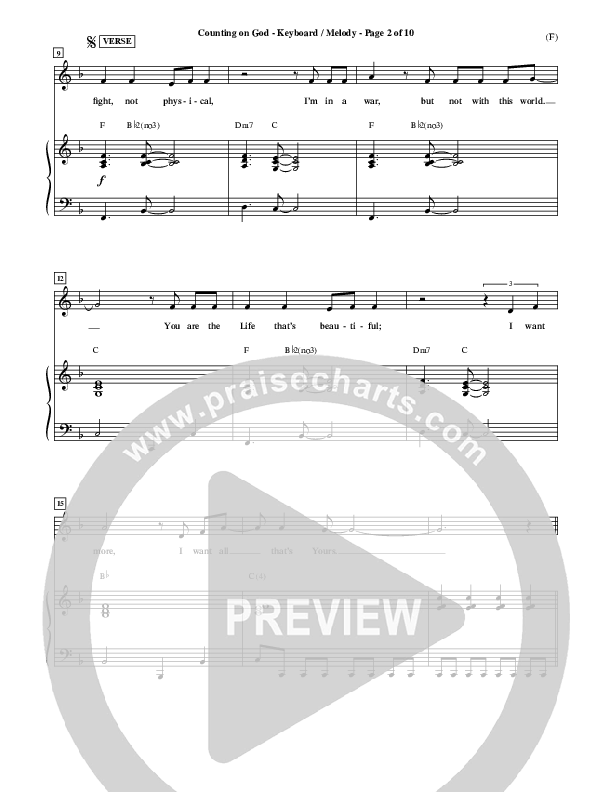 Counting on God Piano/Vocal (Jared Anderson)