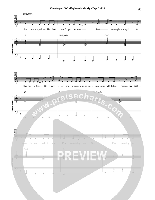 Counting on God Piano/Vocal (Jared Anderson)