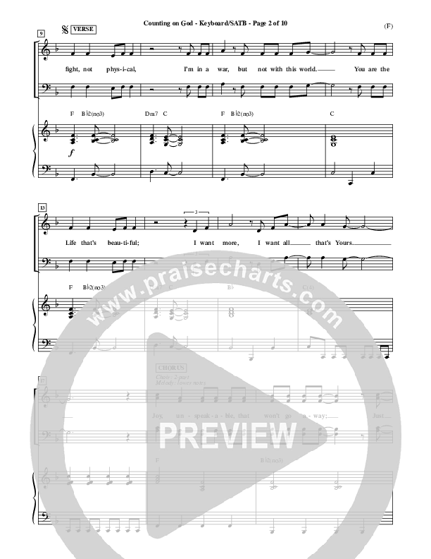 Counting on God Piano/Vocal (SATB) (Jared Anderson)