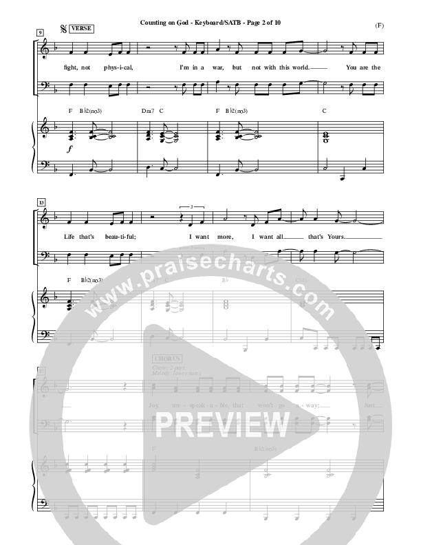 Counting on God Lead Sheet (Jared Anderson)