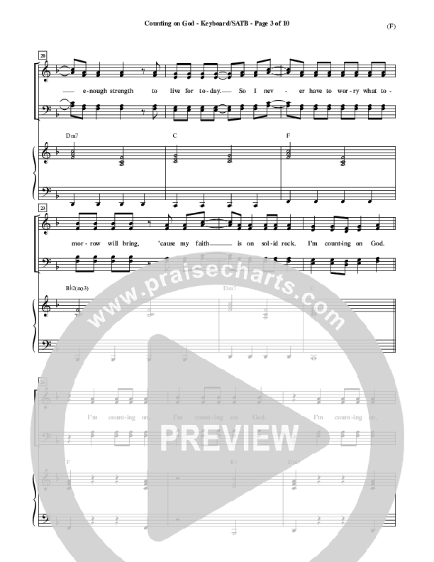 Counting on God Piano/Vocal (SATB) (Jared Anderson)