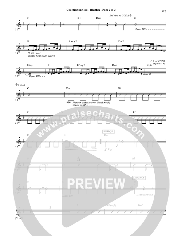 Counting on God Rhythm Chart (Jared Anderson)
