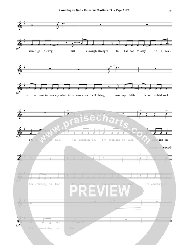 Counting on God Tenor Sax/Baritone T.C. (Jared Anderson)