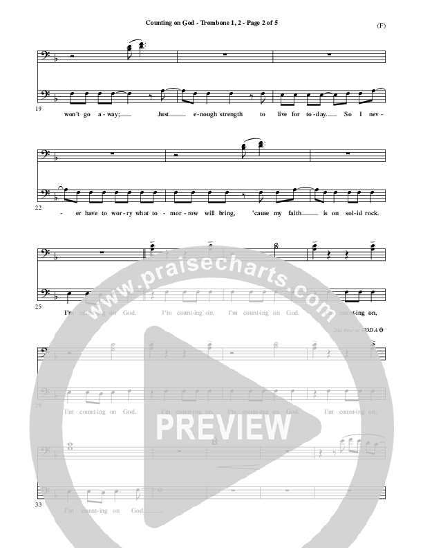 Counting on God Trombone 1/2 (Jared Anderson)