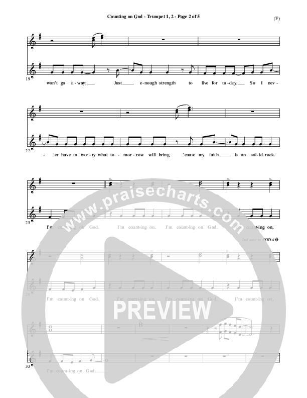 Counting on God Trumpet 1,2 (Jared Anderson)