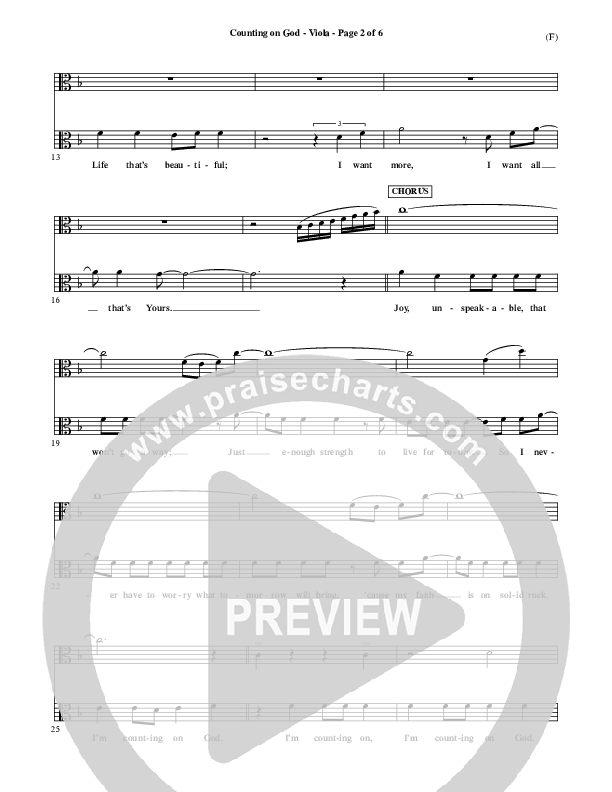 Counting on God Viola (Jared Anderson)