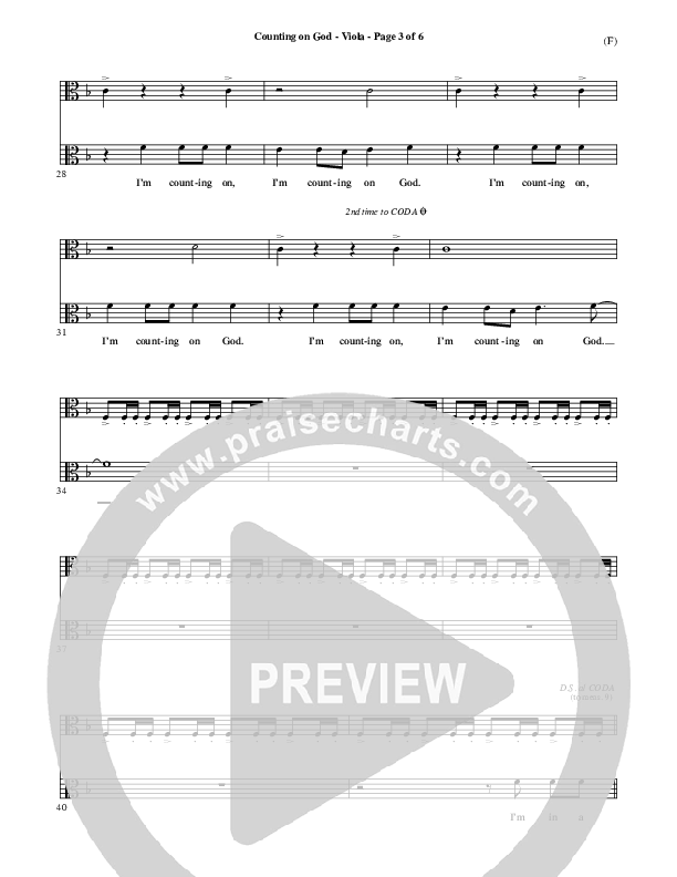 Counting on God Viola (Jared Anderson)