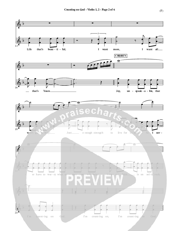 Counting on God Violin 1/2 (Jared Anderson)