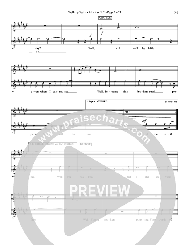 Walk By Faith Alto Sax 1/2 (Jeremy Camp)