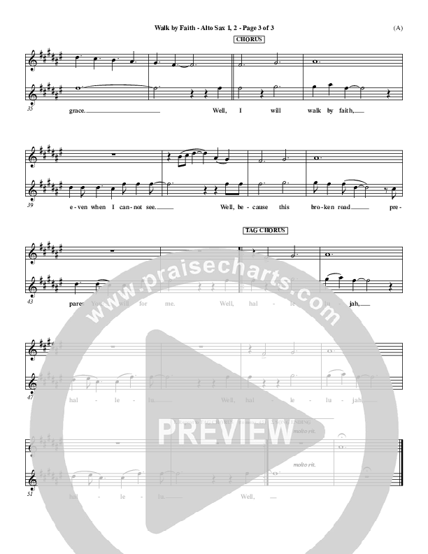 Walk By Faith Alto Sax 1/2 (Jeremy Camp)
