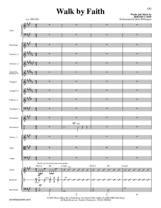 Walk By Faith Orchestration (Jeremy Camp)