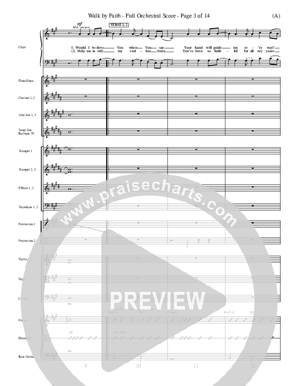 Walk By Faith Conductor's Score (Jeremy Camp)