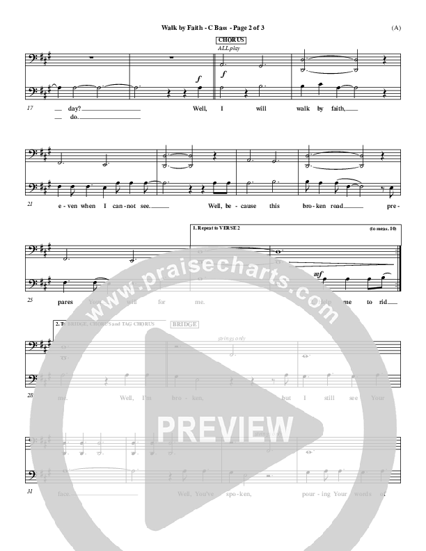 Walk By Faith Contrabass (Jeremy Camp)