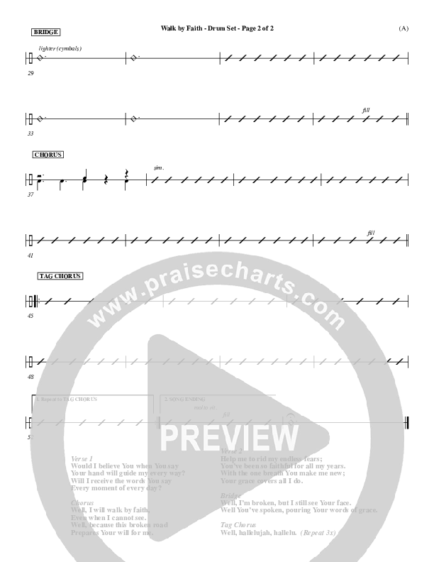 Walk By Faith Drum Set (Jeremy Camp)