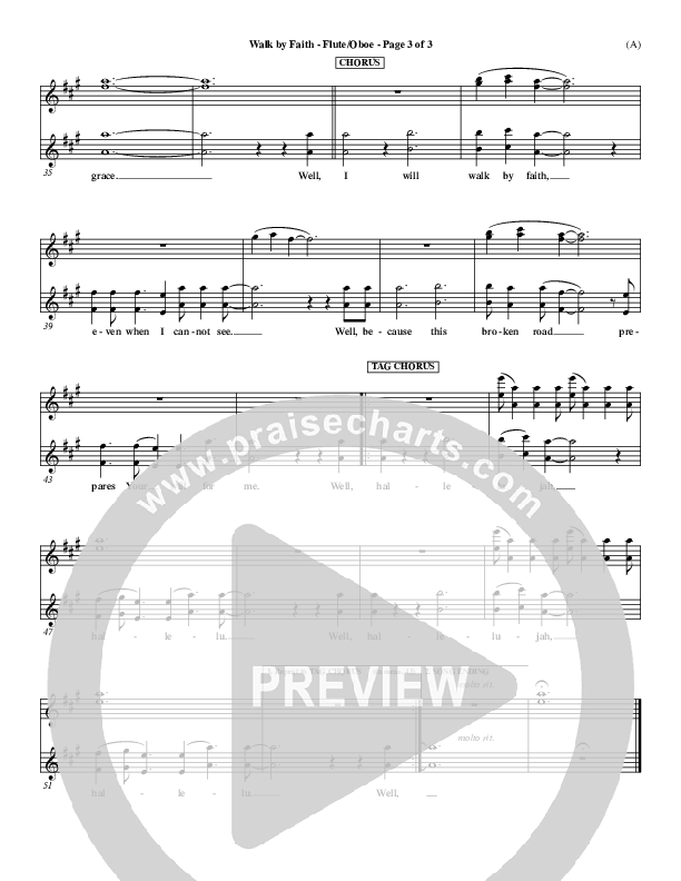 Walk By Faith Flute/Oboe (Jeremy Camp)