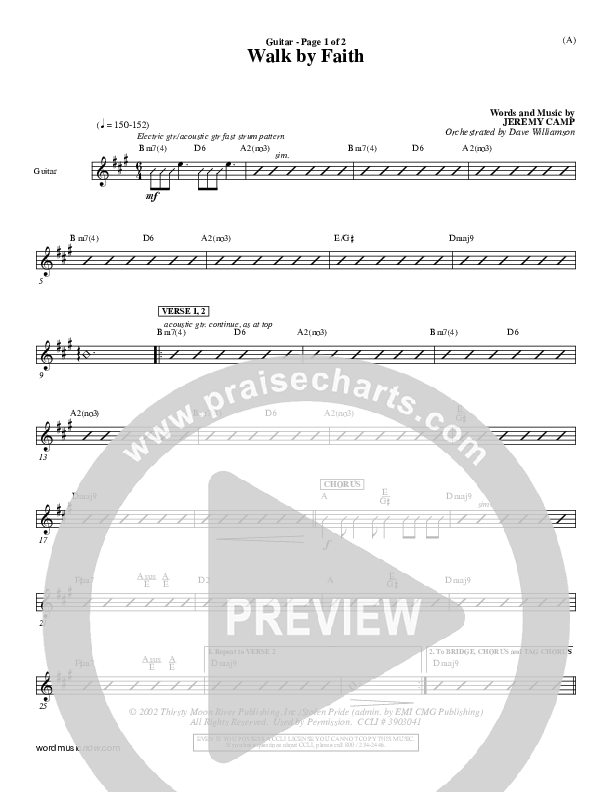 Walk By Faith Guitar (Jeremy Camp)