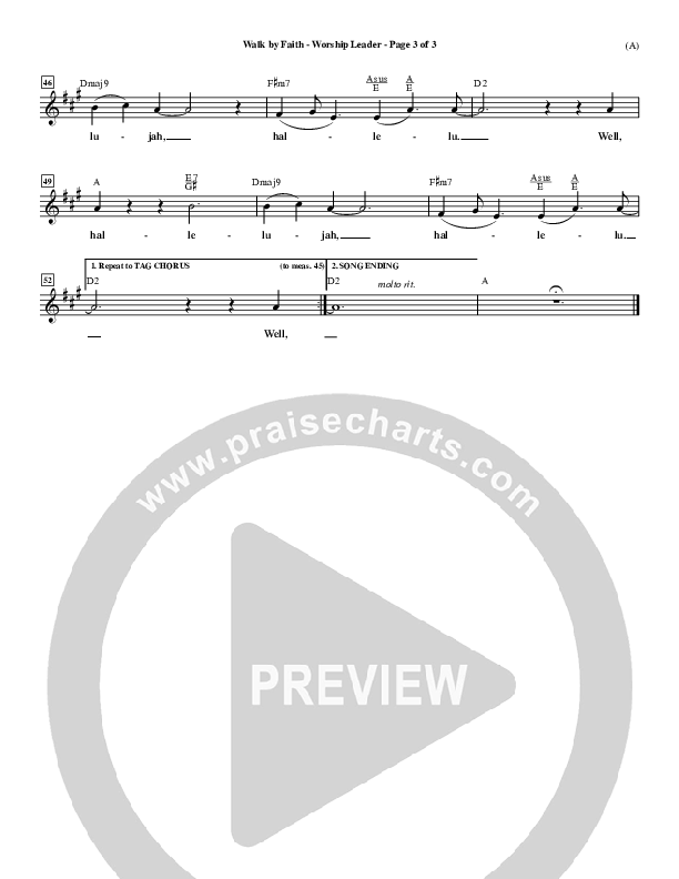 Walk By Faith Lead Sheet (Jeremy Camp)