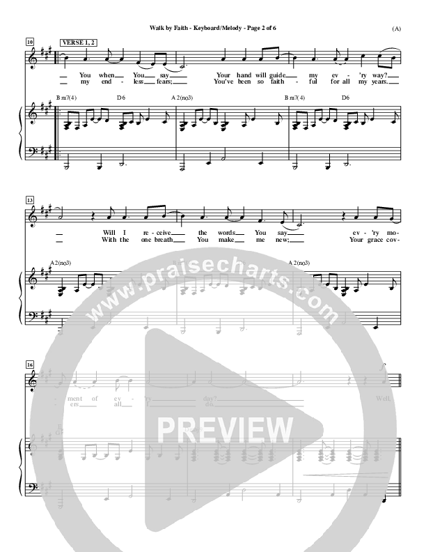 Walk By Faith Piano/Vocal Pack (Jeremy Camp)