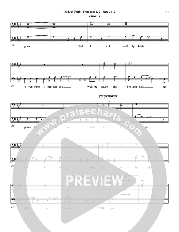 Walk By Faith Trombone 1/2 (Jeremy Camp)