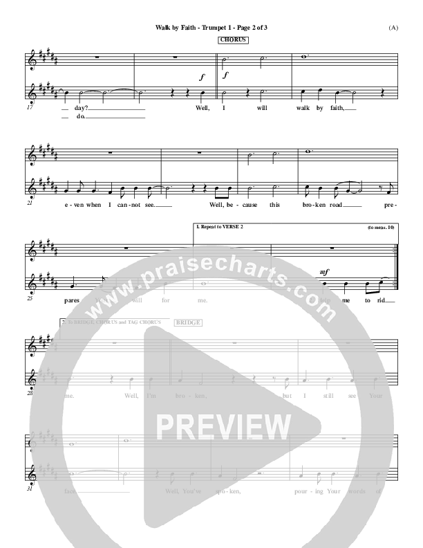 Walk By Faith Trumpet 1 (Jeremy Camp)