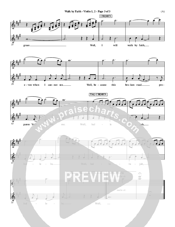 Walk By Faith Violin 1/2 (Jeremy Camp)