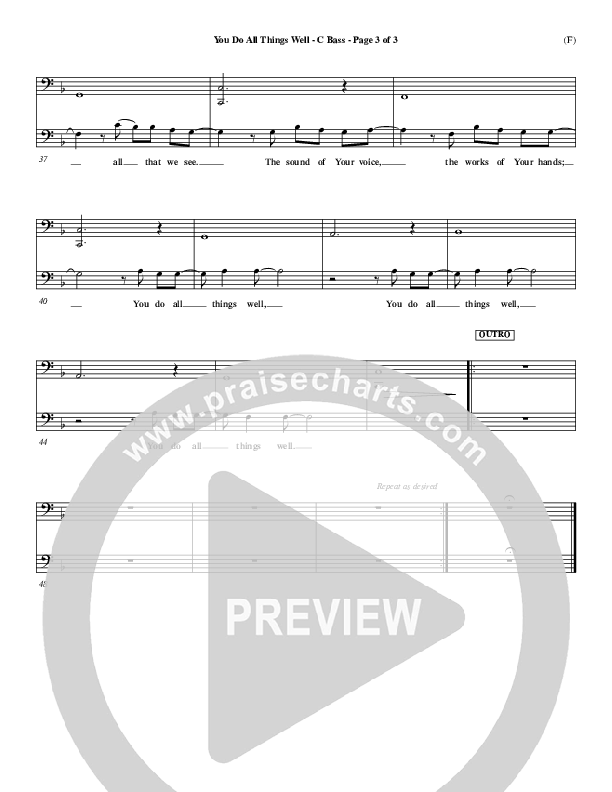You Do All Things Well Contrabass (Chris Tomlin)