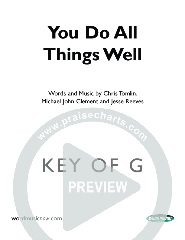 You Do All Things Well Orchestration (Chris Tomlin)