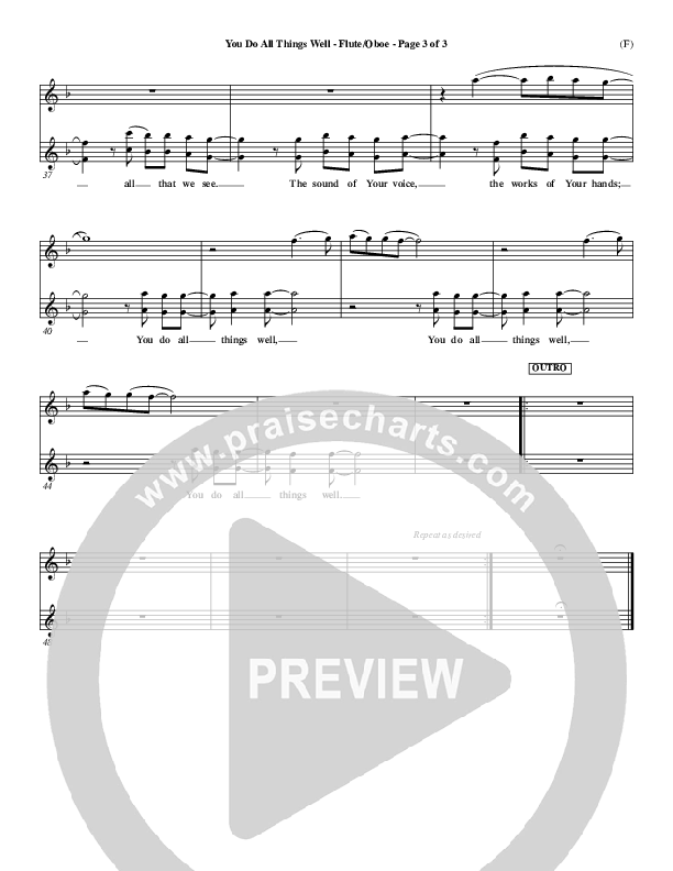 You Do All Things Well Flute/Oboe (Chris Tomlin)