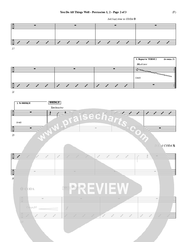 You Do All Things Well Percussion 1/2 (Chris Tomlin)