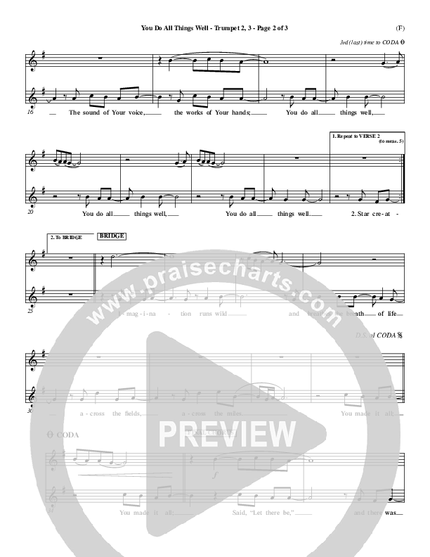 You Do All Things Well Trumpet 2/3 (Chris Tomlin)