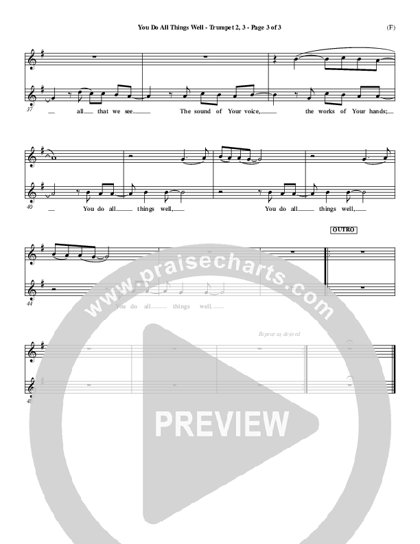 You Do All Things Well Trumpet 2/3 (Chris Tomlin)