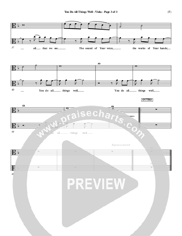 You Do All Things Well Viola (Chris Tomlin)