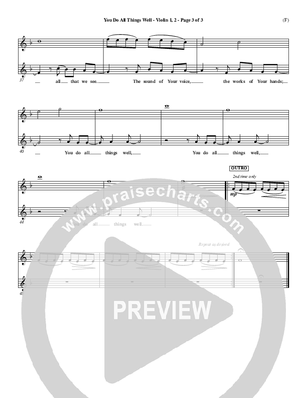 You Do All Things Well Violin 1/2 (Chris Tomlin)