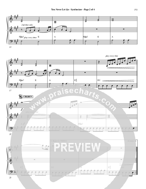 You Never Let Go Synth (Matt Redman)