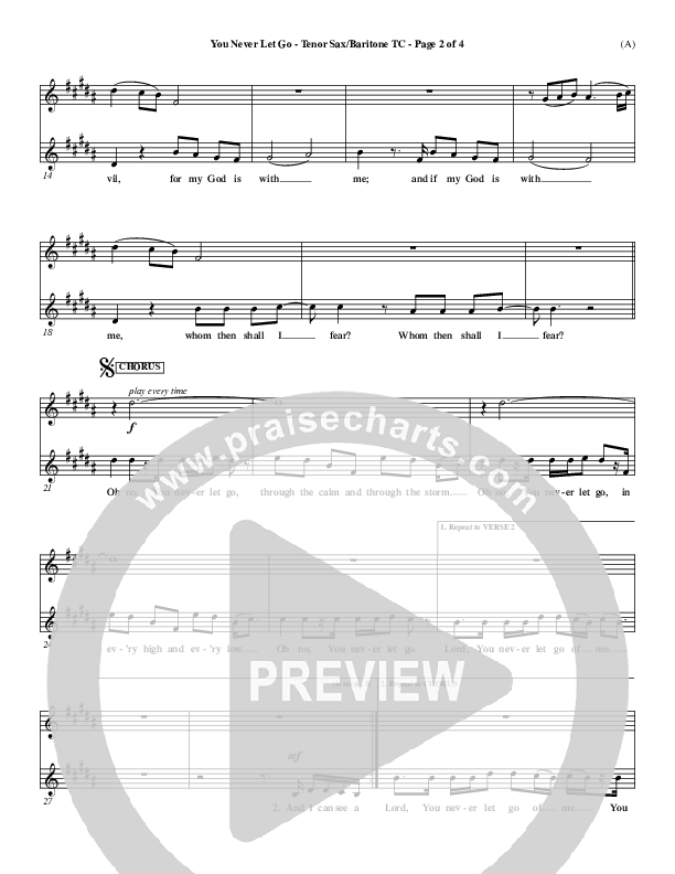 You Never Let Go Tenor Sax 2 (Matt Redman)